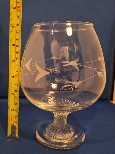 SALE!  Oversized Clear Crystal Glass
