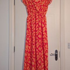 Gorgeous floral faux wrap midi dress