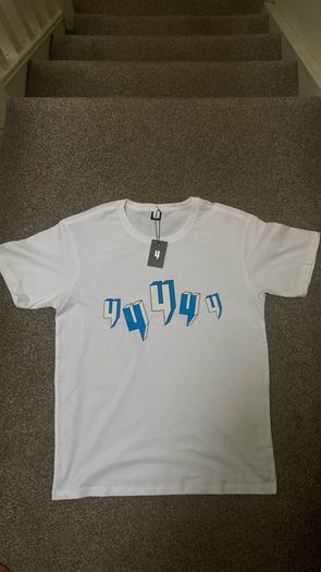 White and Blue Yelir T Shirt