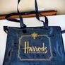Harrods Tote Bag.  Dark blue PVC with zipped top Image 2