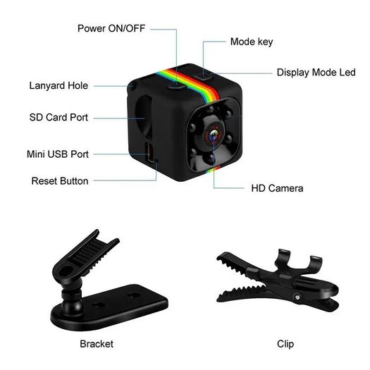 Spy Camera Wireless Hidden Camera, JIPNO Mini Cameras HD 1080P Indoor Spy Pet Cam Wireless Small Portable Night Vision Motion Detection for Home, Car, Drone, Office