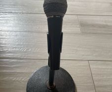 Shure SM48 with mic table stand.