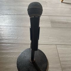 Shure SM48 with mic table stand.