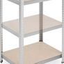 Heavy Duty Shelving Unit, Set of 2, 5 Shelves, 180 x 60 x 45 cm, 500 kg, Garage & Warehouse, Steel, Silver Image 5