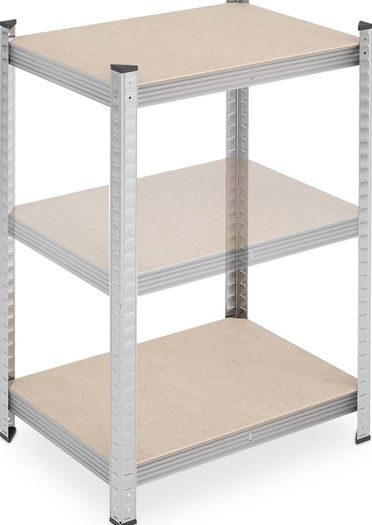 Heavy Duty Shelving Unit, Set of 2, 5 Shelves, 180 x 60 x 45 cm, 500 kg, Garage & Warehouse, Steel, Silver
