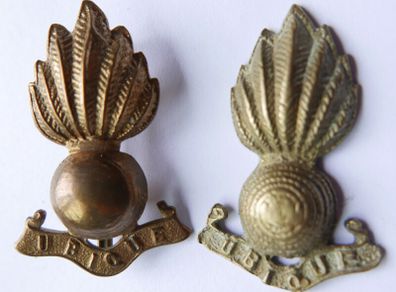 Original WW1 British Army Engineers Metal Uniform Collar Dogs