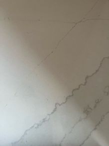 Calacatta Quartz kitchen counter surface