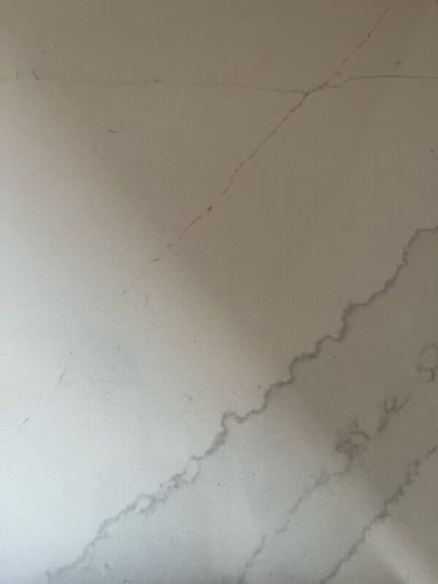Calacatta Quartz kitchen counter surface