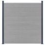 Fence Posts 2 pcs Dark Grey 185 cm Aluminium Image 2