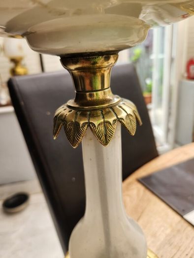Three vintage working oil lamps
