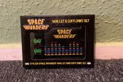 Space Invaders Wallet and Cufflinks Set