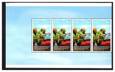 2012 Ireland 150th Anniversary of the Dublin Fire Brigade (DFB) Road Traffic Rescue Commemorative Stamp Booklet Pane Mint Never Hinged (MNH) Hibernian HP218.