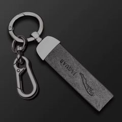 Metal Leather Keychain Key Ring For Jaguar. Free Postage!