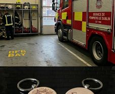 Personalised Dublin Fire Brigade Laser Engraved Wooden Keyring