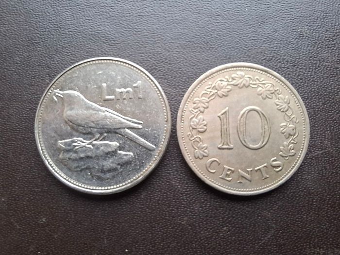 2 coins from Malta (1972-1995)