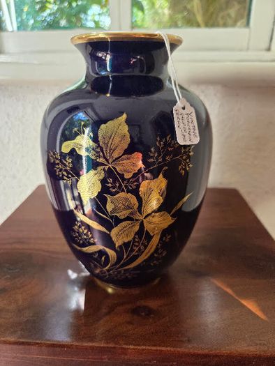 Heavily Gilded Vintage Vase Royal Bavarian Porcelain
