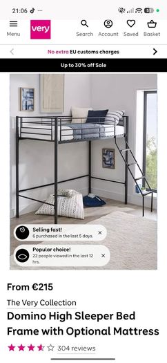 High Sleeper Single Bed