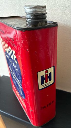 Vintage McCormick Hydraulic Oil Tin