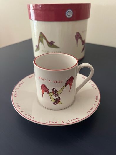 ROSANNA Expresso Cups & Saucers Shoe Themed Boxed Set NEW