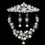 Pretty Crystal Pearl Bridal Accessories Set Image 4