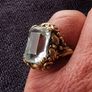 Art deco 14k Ring with aquamarine Image 3