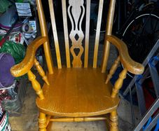 Sturdy strong wooden feeding or rocking chair