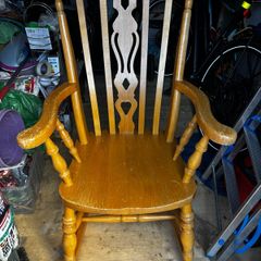 Sturdy strong wooden feeding or rocking chair