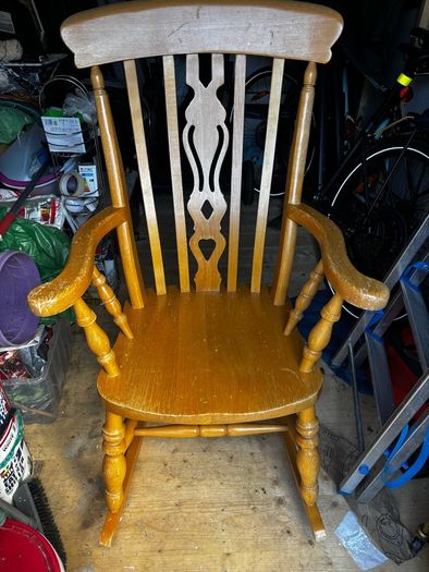 Sturdy strong wooden feeding or rocking chair