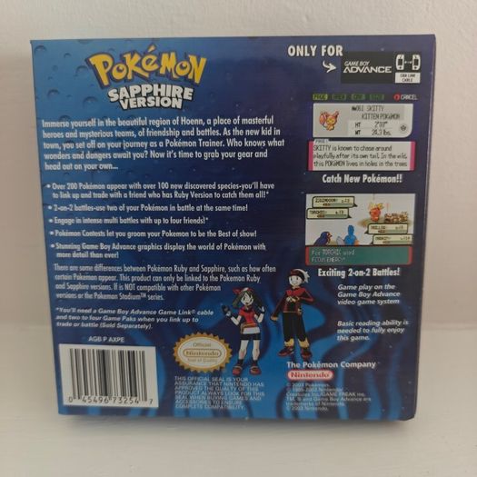 Pokemon Sapphire Gameboy Advance GBA