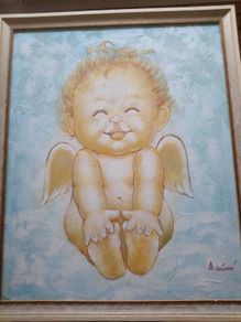 Original Oil Painting - Cherub pictures