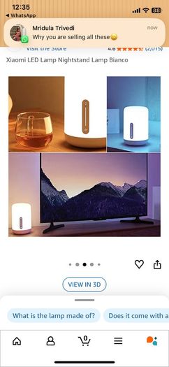 Xiaomi Mi Bedside Lamp 2 | Smart LED | colour Changing | App Control | Kids Night Light