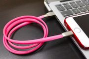 Pink 1m Zinc Alloy Data Sync / Lightning USB Cable for iPhone 7 6 6s Plus 5