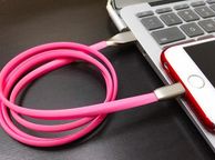 main image for ad Pink 1m Zinc Alloy Data Sync / Lightning USB Cable for iPhone 7 6 6s Plus 5