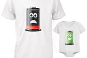 Funny Cute Daddy and Baby Matching T-Shirt and Bodysuit Set - ENERGY LOW-FULL