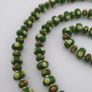 Vintage Venetian Style Green Eyes Tire Shape Glass Beads Necklace Image 5