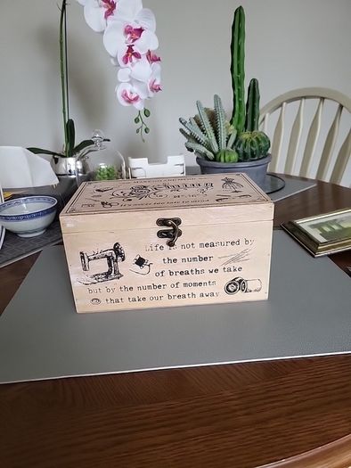 Sewing box decorative
