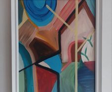 Original Eclectic Abstract Painting Colour Block Original Art