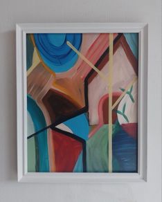 Original Eclectic Abstract Painting Colour Block Original Art