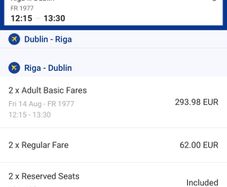 Dublin to Riga Ryanair Tickets (August 7-14)