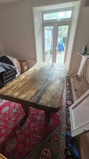 Solid wood dining table