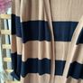 long cardigan striped navy & tan oasis size 12 Image 3