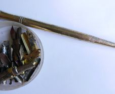 Vintage dip pen with collection of assorted nibs