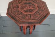 Early 20th century bermese octagonal laquered table
