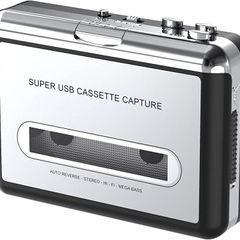 Portable Cassette Player/Cassette to MP3 Converter Capture Cassette Tape to MP3/CD Audio via USB (FREE POSTAGE)