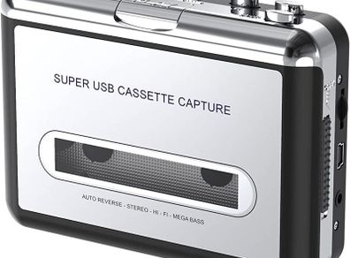 Portable Cassette Player/Cassette to MP3 Converter Capture Cassette Tape to MP3/CD Audio via USB (FREE POSTAGE)