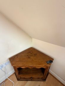 Solid Wood Corner TV Cabinet