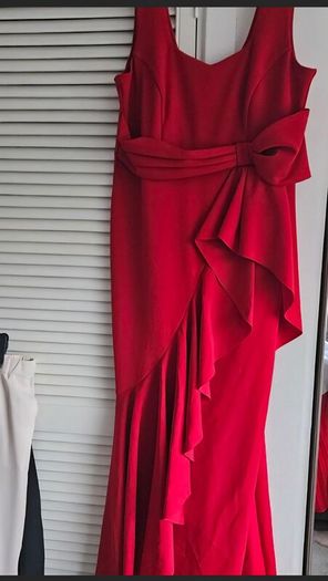 Red Occassion dress and hat