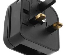 Standard 2 Pin to 3 Pin Plug Adapter (EU to IRL/UK)