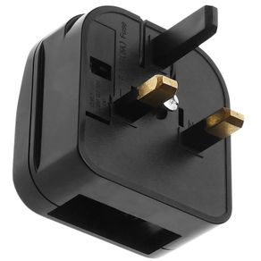 Standard 2 Pin to 3 Pin Plug Adapter (EU to IRL/UK)
