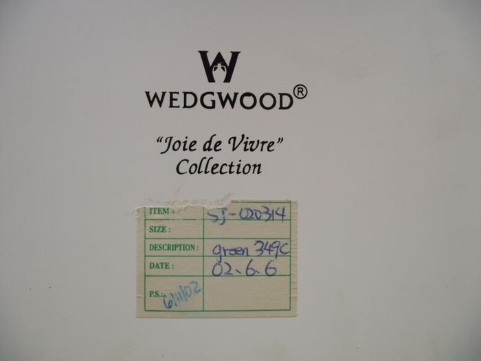 2 X Wedgwood Hand Painted Wooden Chargers - 13" Dia. - Factory Prototypes